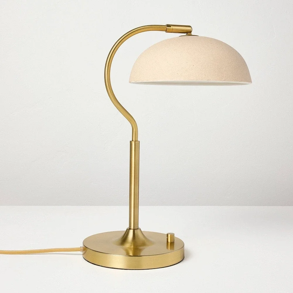 Ceramic Shade Table Lamp Brass - Hearth & Hand Magnolia, Target